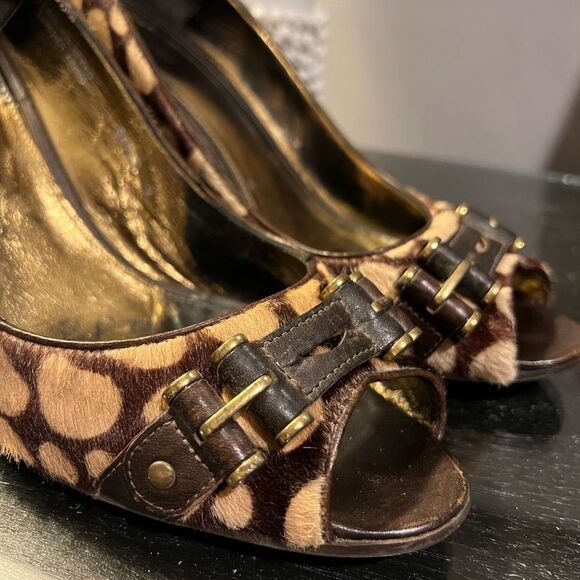 J Crew Collection Spotted Calf hair Wedges - Picture 4 of 10